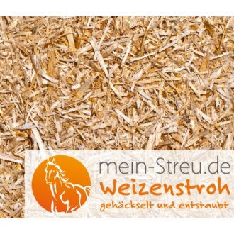 24 x 20 = 480 kg Meinstreu Weizenstroh gehäckselt und entstaubt (11,80 EUR / Beutel)